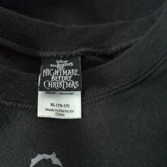 Tim Burton's Disney Nightmare Before Christmas Black & White Sally Sweatshirt XL - Picture 4 of 6
